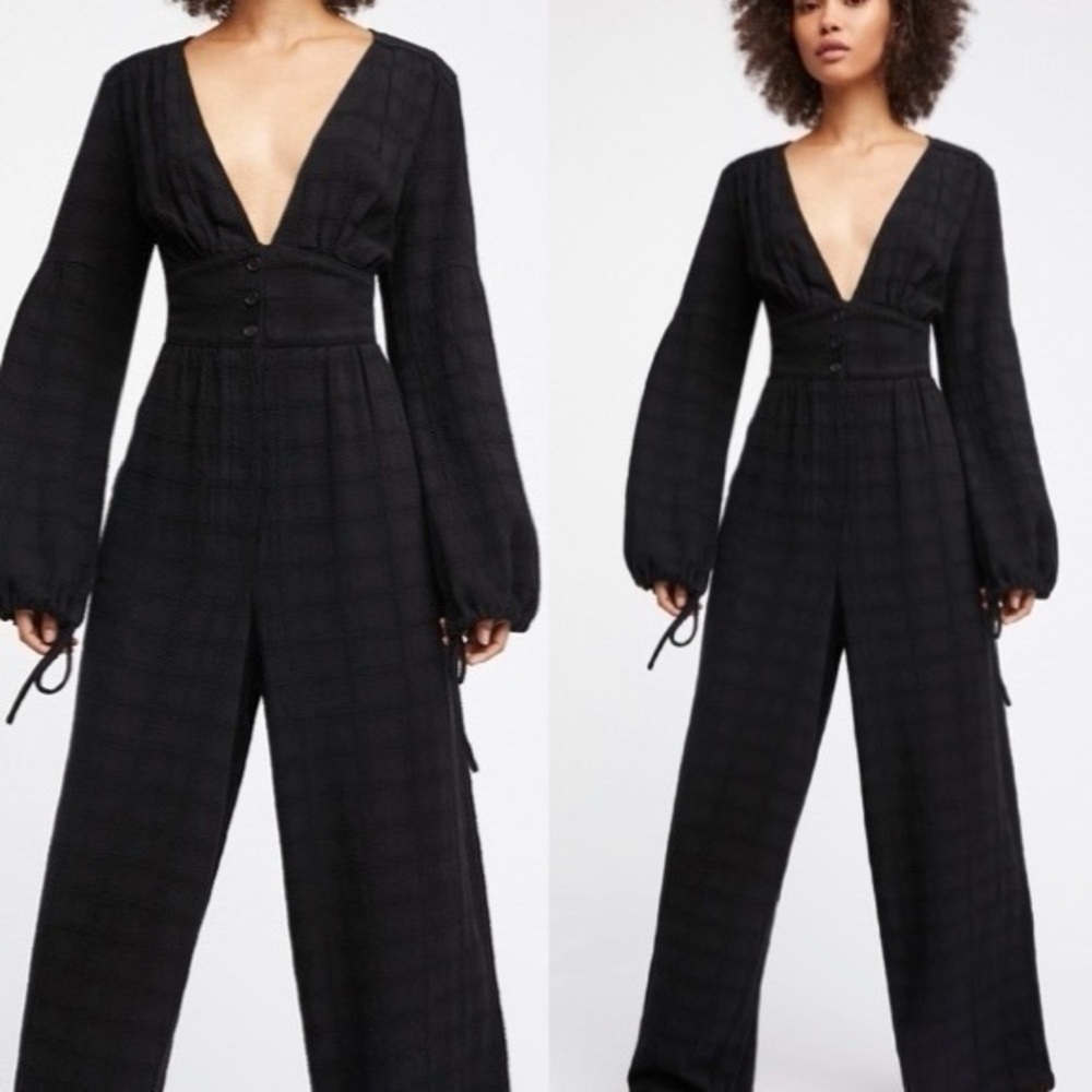 Free People True Lovin Linen One-Piece Jumpsuit